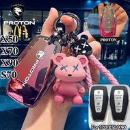 For Proton X50 X70 X90 S70 Car Key Case 4 Buttons TPU Smart Key Cove Proton Remote Keychain