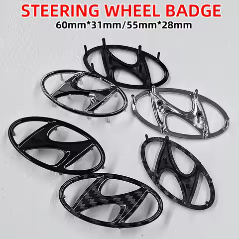 ABS Car Steering Wheel Emblem Sticker Accessories For Hyundai Genesis N-LINE I10 I20 I30 I40 IX20 IX