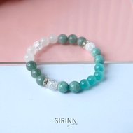 Lucky Stone Bracelet ️ Burmese Jade White Amazonite Size 6-8 mm.