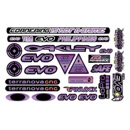 EVO series purple  reflective car sticker motorcycle helmet sticker Car Sticker