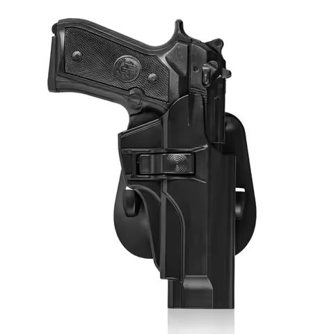 Polymer Gun Holster with Paddle Attachment,OWB Gun Cover, Fits Beretta 92FS M9 Chiappa M9 M9A1,Tacti