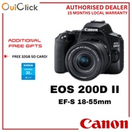 Canon EOS 200D II (200Dii Rebel SL3 250D) + EF-S 18-55mm f/4-5.6 IS STM DSLR Camera