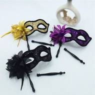 Masquerade Venetian Mask with Holding Stick