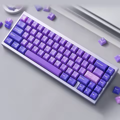 Hififox x Domikey Seven Elements Slime Cherry Profile ABS Doubleshots Keycap Set for keyboard BM60 C