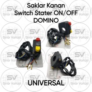 TOMBOL Right Switch Universal DOMINO ON-OFF Button Starter Switch/ for All Motorcycles 100% Original