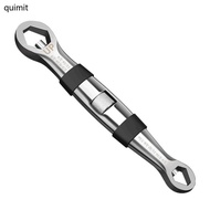 QUIM Universal Double Torx Wrench 23-IN-1 Multi Functional Adjustable Pocket Wrench Tool 1 4-inch to