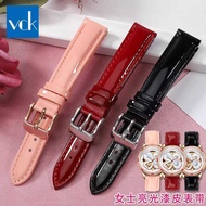 Glossy Patent Leather Watch Strap Suitable for Folli Follie Folli Follie Ada Tiedashi Genuine Leathe