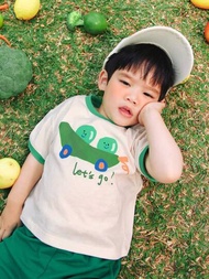 小巴啦男女童短袖T恤，快幹涼感抗菌可愛水果寶寶短袖T恤