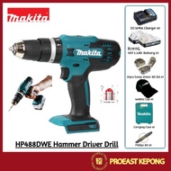 Makita - [ HP488DWE ] 13 mm (1/2") 18V (G-Battery) Cordless Hammer Driver Drill