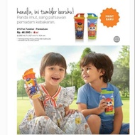 Tupperware Fun Tumbler Lion dan Panda dan Pirate botol minum anak lucu kecil bagus dan pas untuk anak