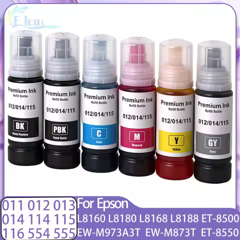 For Epson 011 012 013 014 114 115 116 552 554 555 Refill ink Ecotank ET-8500 ET-8550 L8160 L8168 L81