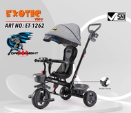 Tricycle Exotic Batman ET 1262 Stroller ET1262 Sepeda Anak Roda Tiga 3 - gowes laju
