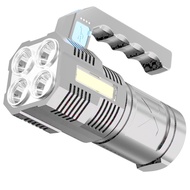 Oaks Strong Light Flashlight Quad-Core Super Bright Charging Small Xenon Special Forces Outdoor Mult