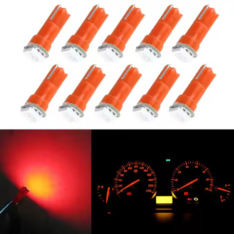 10X T5 5050 1SMD Wedge Dashboard Led White Red Blue Green Yellow Pink Car Auto Light Interior Dashbo