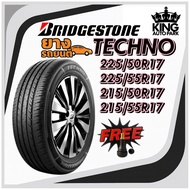ยางรถยนต์ ขนาด 225/50R17 ,225/55R17 ,215/50R17 ,215/55R17 รุ่น TECHNO ยี่ห้อ Bridgestone (แถมจุ๊บลม)