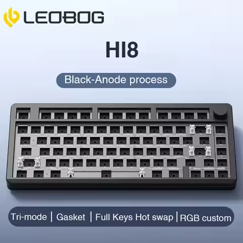 LEOBOG Hi8 75% Custom Wireless Aluminum Mechanical Gaming Keyboard Kit 3/5 Pin Hot Swap RGB Backlit 