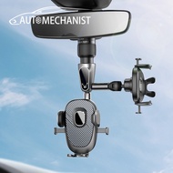 AUTOMECHANIST Car Rearview Mirror Phone Holder Mobile Stand Smartphone Car Cell Phone Support Mount For iPhone Samsung Huawei