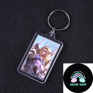 (M2) Arena of Valor ver League of Legends game keychain Rectangular mica anime acrylic cute and conv