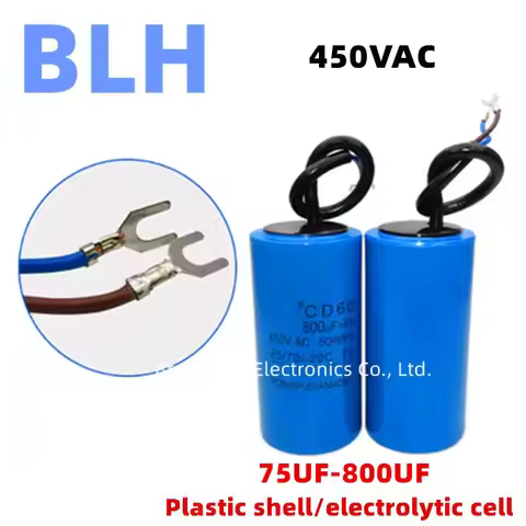 CD60 startup capacitor Plastic shell/electrolytic cell 450V 450VAC 75UF 100UF 150UF 200UF 250UF 300U