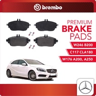 BREMBO Front Pads (L+R) - Mercedes W176 A200,A250, Mercedes W246 B200, Mercedes C117 CLA180
