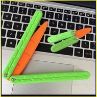 Carrot Gravity Jump Small Radish Balisong Gift For Kids Stress Relief Fidget Toys Butterfly Knife Be