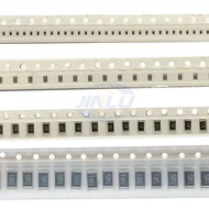 【♚】100pcs 1% 0402 SMD resistor 1/16W 0R~10M 5.1R 5.6R 6.2R 51R 56R 62R 510R 560R 620R 5.1K 5.6K 6.2K