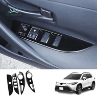 Car Window Glass Lift Button Switch Cover Trim Door Armrest Panel for Toyota Corolla Cross 2021 2022 RHD