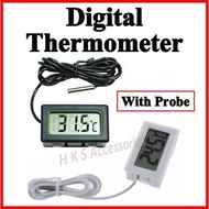 LCD Digital Fridge Thermometer Water Temperature Fish Tank Aquarium Probe Meter Tool Accessories