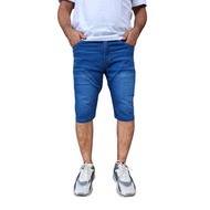 MID BLUE JEANS SHORT PANT STRETCHABLE SIZE 28-40