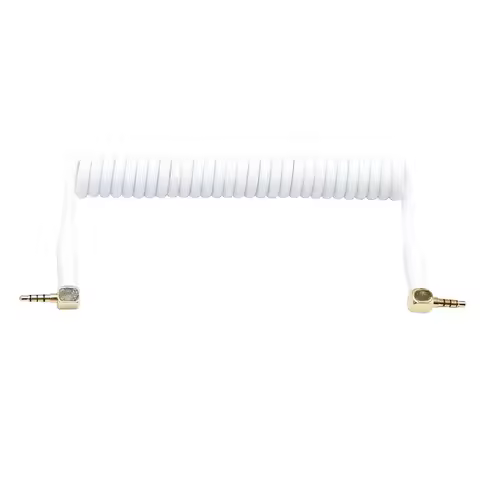 3.5mm TRS TRRS to TRRS Spring Coiled Cable for Split Keyboard RODE Sc7 By VIDEOMIC GO Video Micro-ty