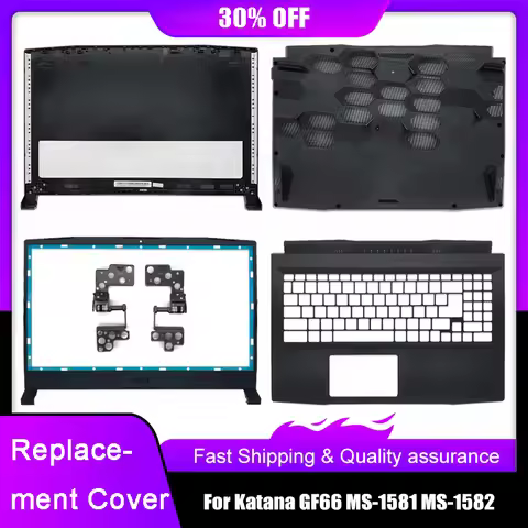 NEW Laptop LCD Back Cover For MSI Katana GF66 MS-1581 MS-1582 Front Bezel Palmrest Upper Bottom Case