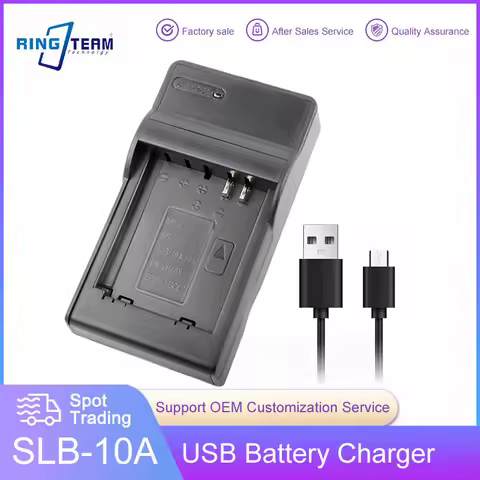 SLB-10A SLB10A Battery USB Charger for Samsung EX2F HZ15W SL202 SL420 SL620 SL820 WB150F WB350F PL50