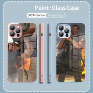 Arnold Schwarzenegger Commando Tempered Glass Phone Case Cover For iphone XR XS MAX 11 12 13 14 15 1