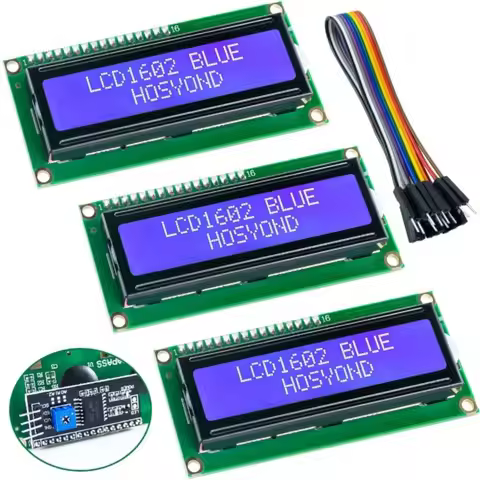 3Pcs I2C IIC 1602/2004 LCD Display Module 16x02/20x04 LCD Screen Module with 10pin F-M Jumper Wires 