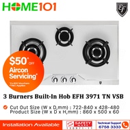 EF Built In Stainless Steel Hob 3 Burners EFH 3971 TN VSB