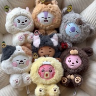 BT21 Baby More Fluffy Plush Doll Keyring Stuffed Toys Kids Gift