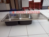 READY TERBAIK IGM IB-S12050D KITCHEN SINK BAK CUCI PIRING 2 LUBANG