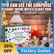 Christmas Advent Calendar, Crystal Ore 24 Days Christmas Countdown Calendar, Minerals Gift Box, Adve