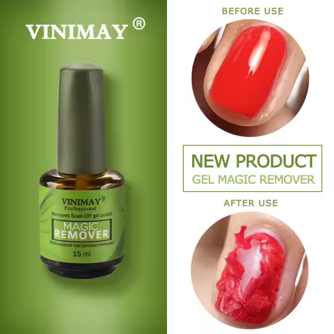 VINIMAY Nail Gel Magic Remover Soak Off Base Matte Top Coat Gel Nail Polish Gelpolish Nail Art Prime