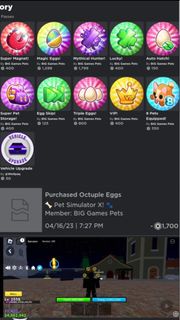 Pet simulator x account