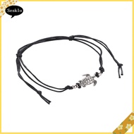 [SK] Vintage Turtle Charm Handmade Woven Ankle Bracelet Anklet Women Beach Jewelry