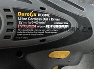 二手美國Durofix德克斯8V RD8102 充電電鑽充電起子(無配件測試可以運轉當銷帳零件品)