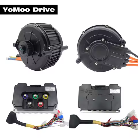 QS165 5000W 35H 6500RPM PMSM Mid Drive Motor Hall Version With Fardriver ND72450/ND72680 Controller 
