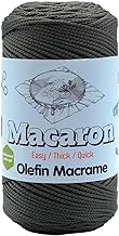 Natural Macrame Olefin 2,5 mm x 220 Yards 2 Ply Colored Macrame Rope | Natural Cotton Cord Perfect Macrame Craft Cord for Wall Hanging (Anthracite)