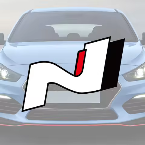 "Performance Logo Car Sticker for Hyundai i30N i20N Elantra Ioniq 5 N Racing Vinyl Decal, Car Tuning