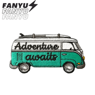 Adventure Awaits Surfing Travel Camper Patch Mountain Bike Adventure Outdoor Hippie Punk Rock Cartoo