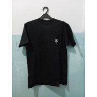HITAM Unkl347 Short Sleeve T-Shirt Black Pocket