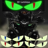 3D Luminous Little Devil Eyes Sticker for Motorcycle Headlight Mods Top Box Decorative Vinyl Decals