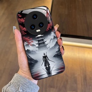 TEMU Phone Case: White Glass Phone Case With Ancient Tower Design, Light Luxury . Compatible With Ho