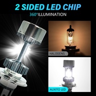 LAMPU UTAMA MOTOR LED H4 LASER AC DC 30WATT/LAMPU DEPAN MOTOR H4 3 KAKI LASER LED SUPER TERANG/LAMPU